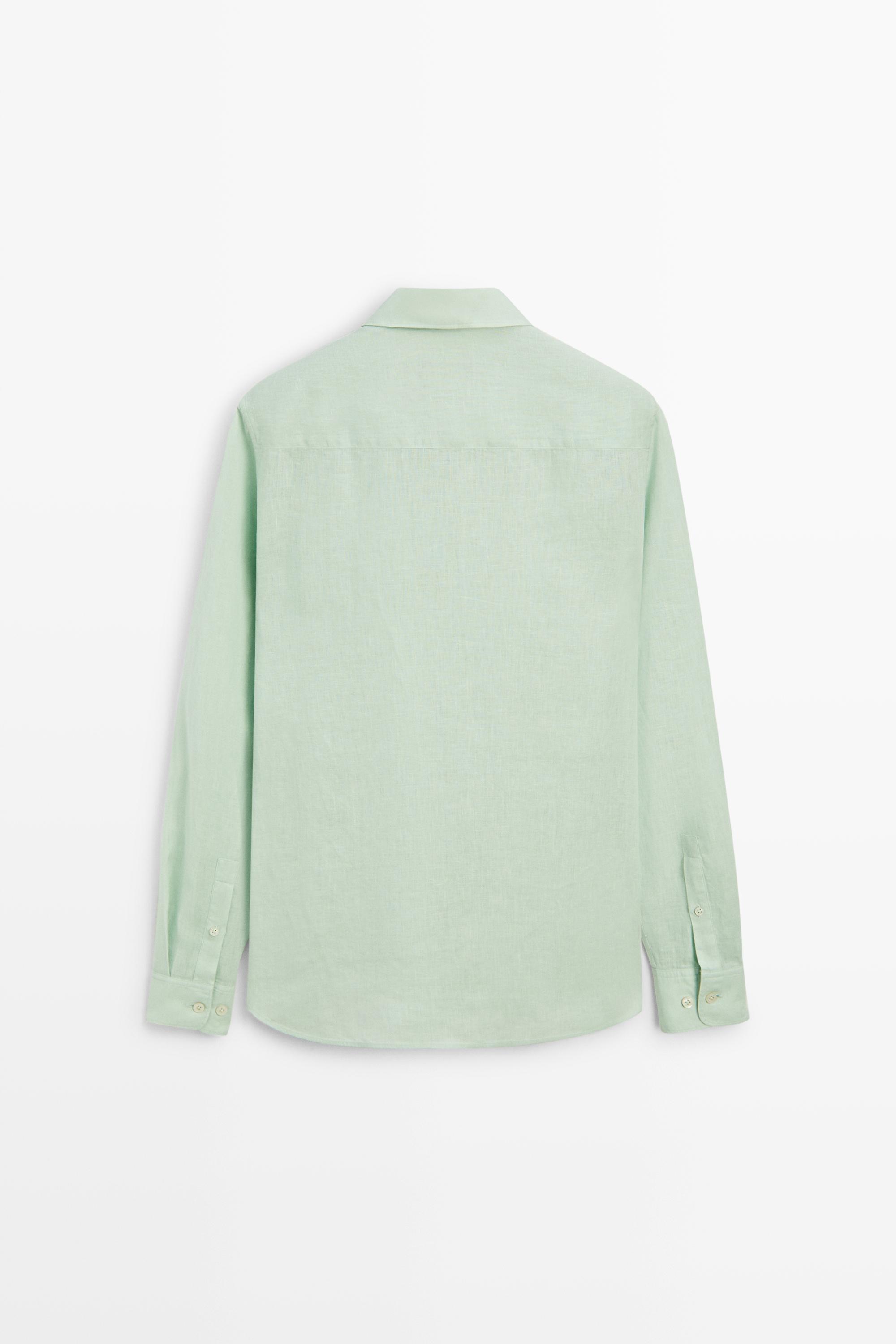 Slim fit 100% linen shirt